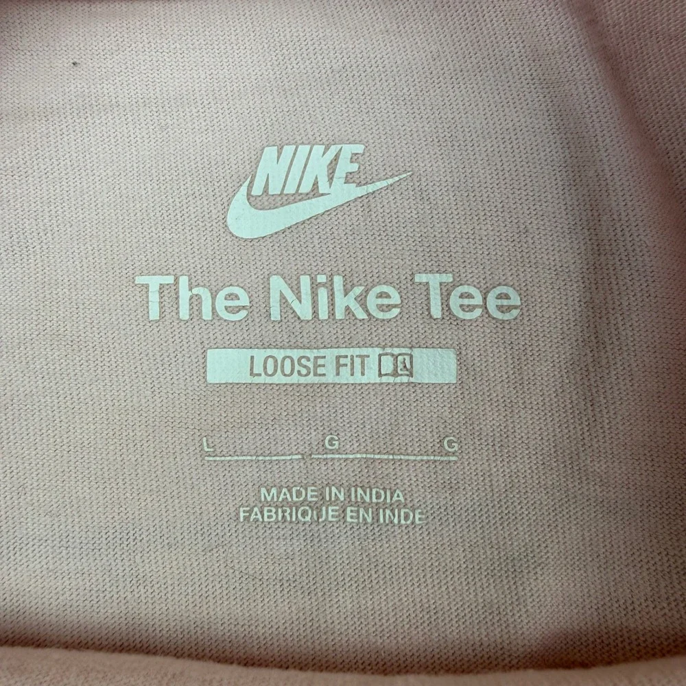 Nike Graphic Cropped T-Shirt Loose Fit Large Distressed REWORKED!
